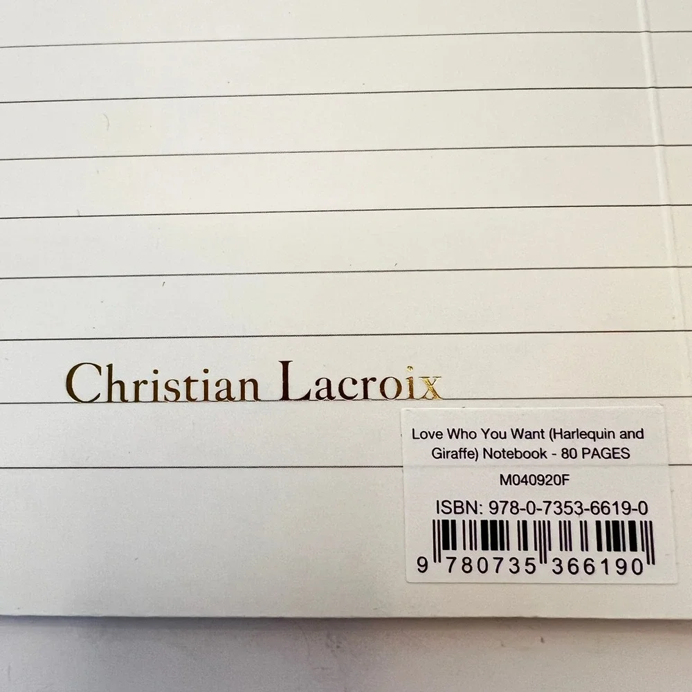 Christian Lacroix Heritage Love Who You Want Harlequin Giraffe Notebook 80 Pages